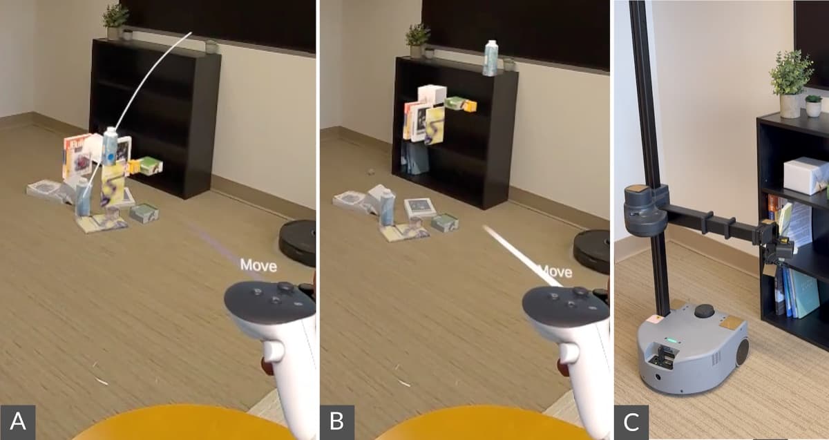 GhostObjects: Instructing Robots by Manipulating Spatially Aligned Virtual Twins in Augmented Reality